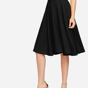 650. Shein Classic Flowy High Rise Black Circle Skirt